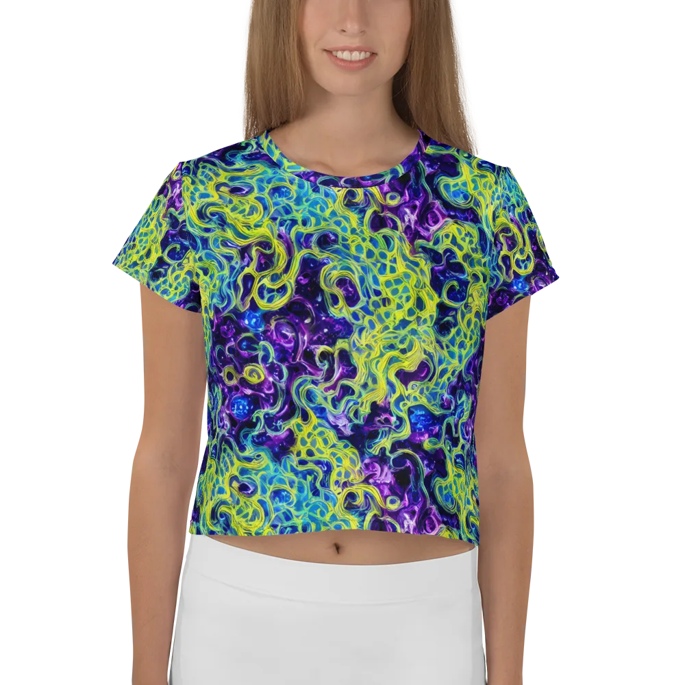 Ultraviolet Maze on Crop Tee — Front