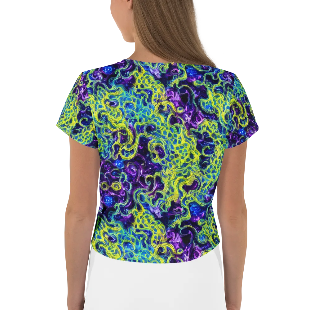 Ultraviolet Maze on Crop Tee — Back