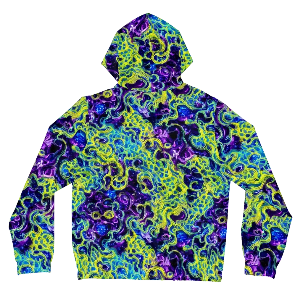 Ultraviolet Maze on Women's Full-Zip Hoodie — Back