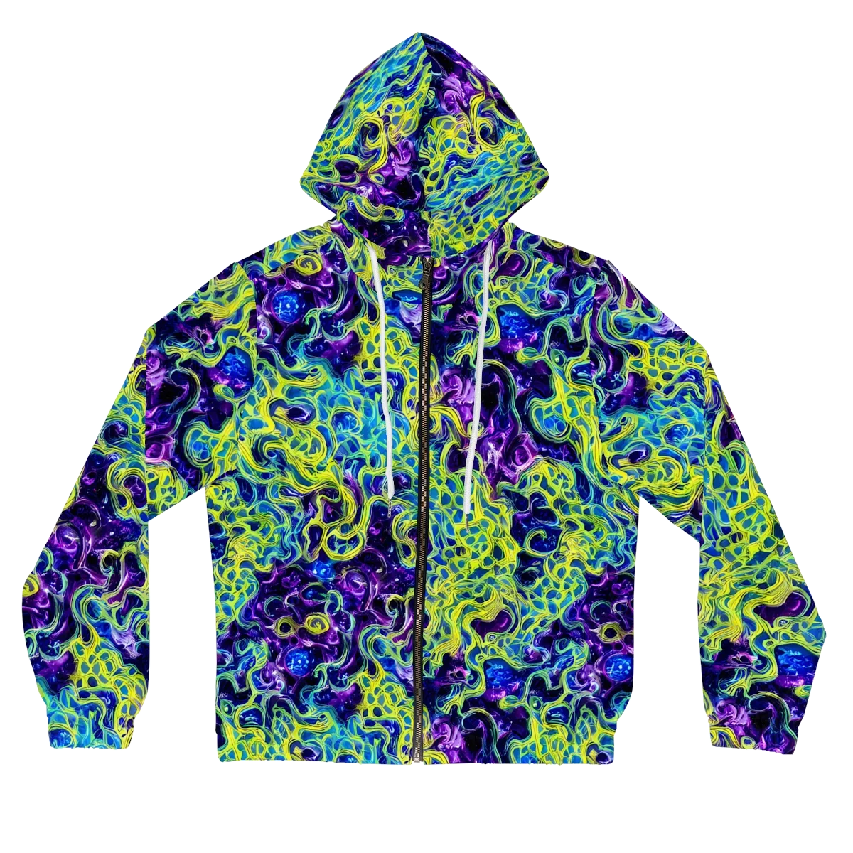 Ultraviolet Maze on Women's Full-Zip Hoodie — Front