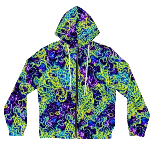 Ultraviolet Maze on a Women's Full-Zip Hoodie