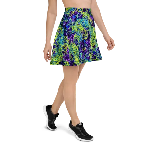 Ultraviolet Maze on a Skater Skirt