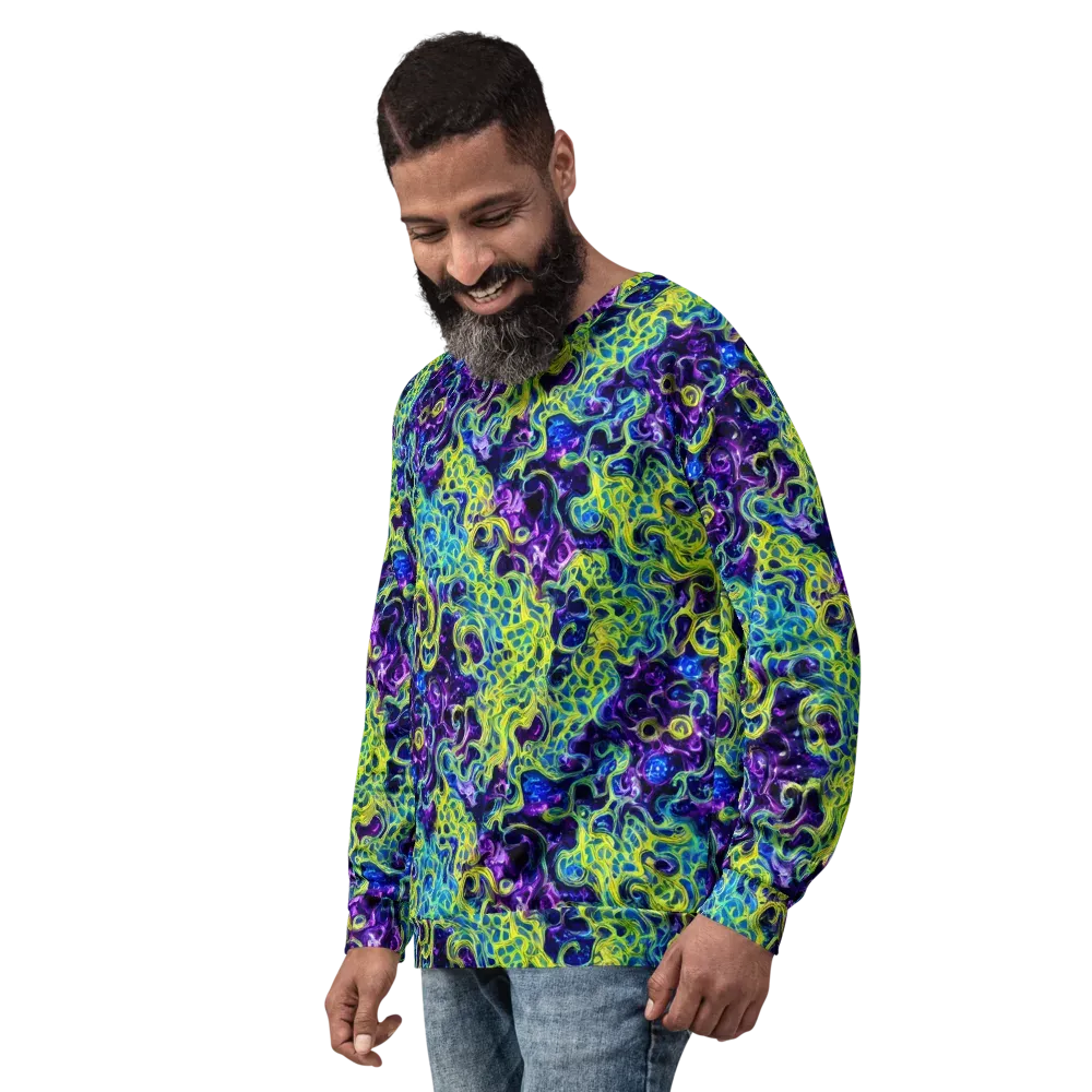 Ultraviolet Maze on Sweatshirt — Left Front