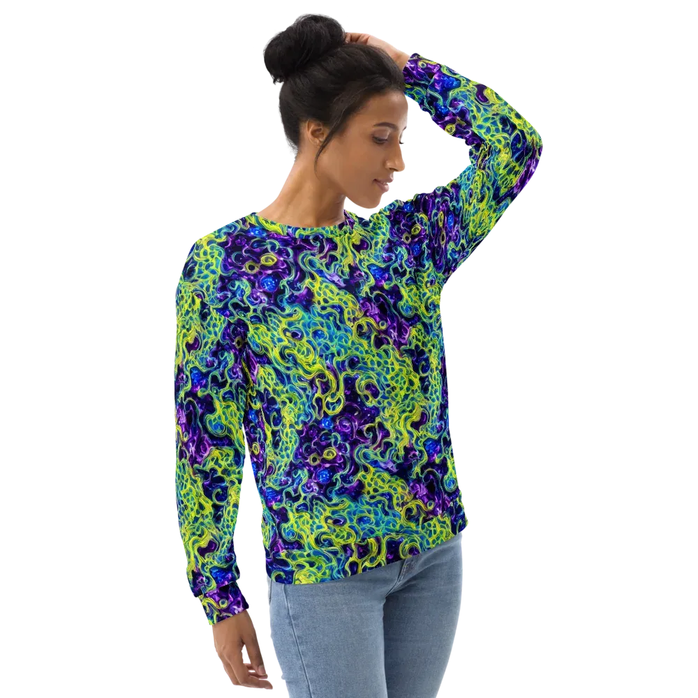 Ultraviolet Maze on Sweatshirt — Right Front