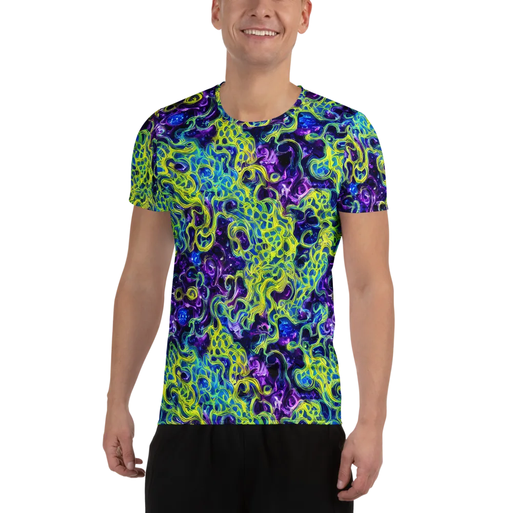 Ultraviolet Maze on Men's Athletic T-Shirt — Front