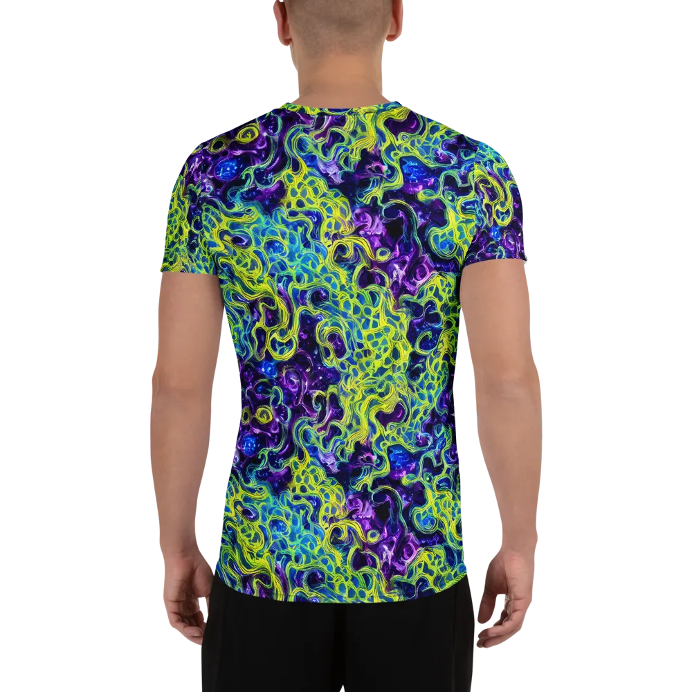 Ultraviolet Maze on Men's Athletic T-Shirt — Back