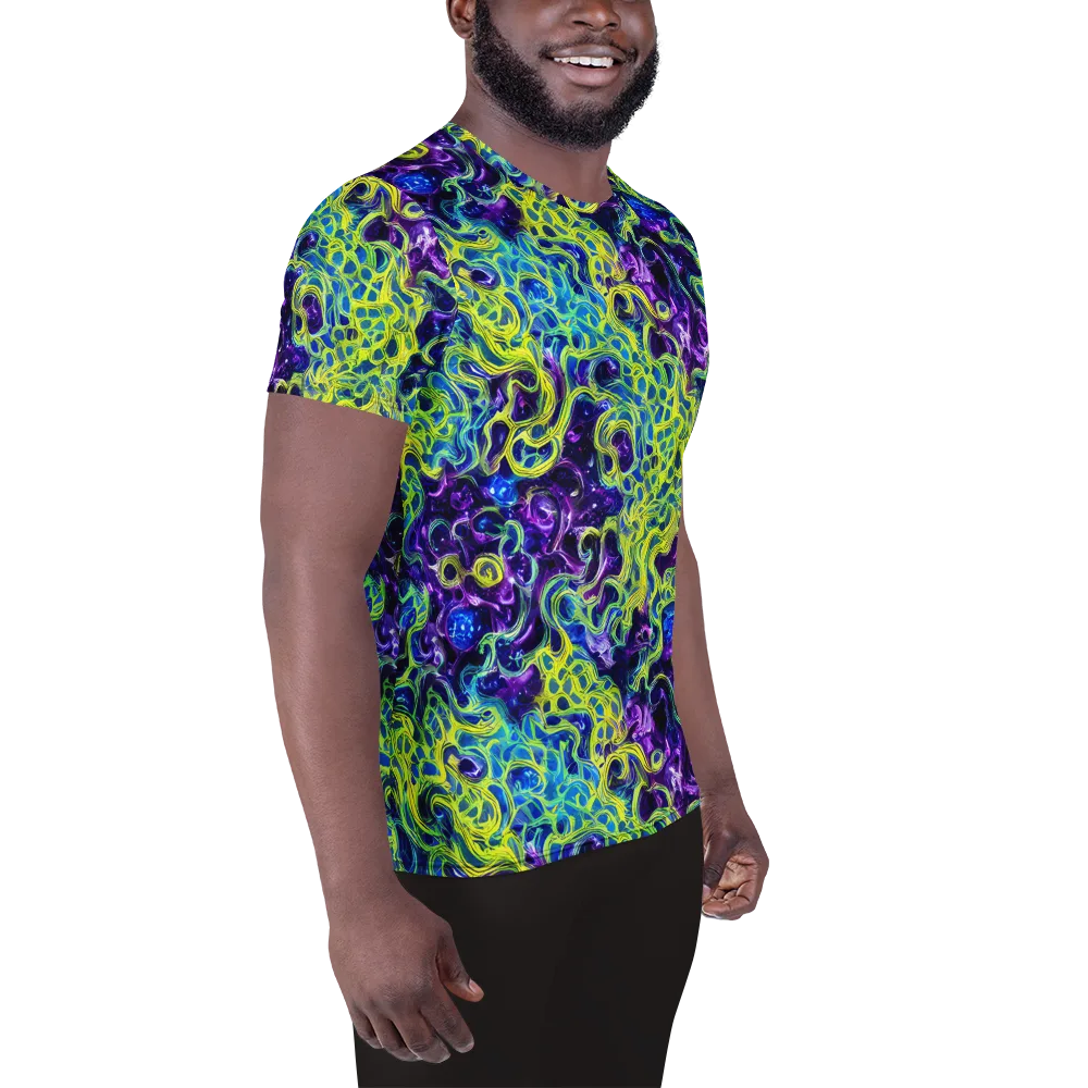 Ultraviolet Maze on Men's Athletic T-Shirt — Right