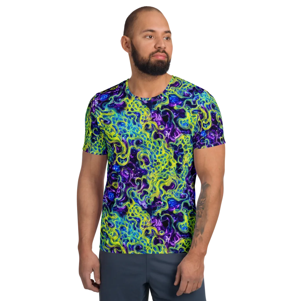 Ultraviolet Maze on Men's Athletic T-Shirt — Front