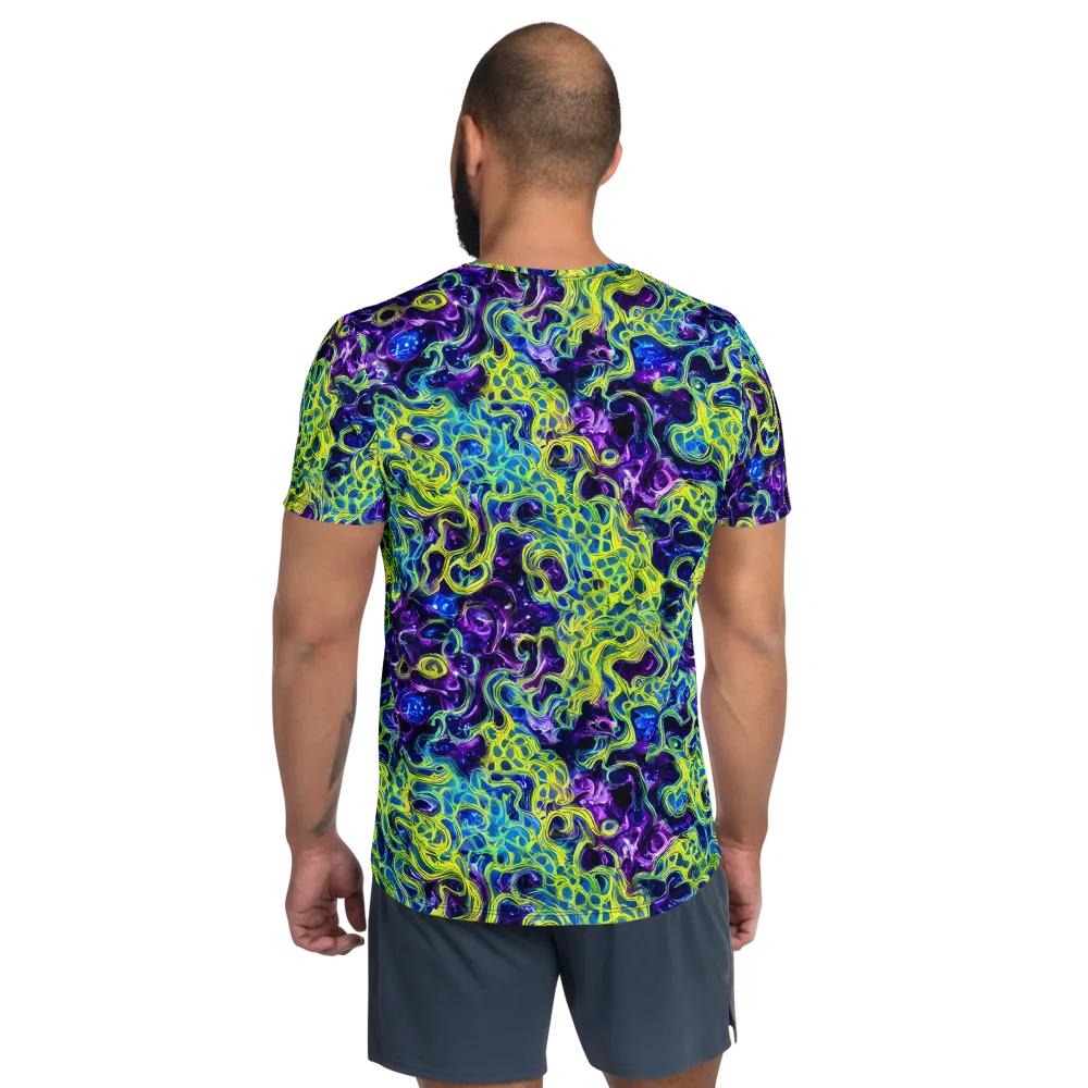 Ultraviolet Maze on Men's Athletic T-Shirt — Back