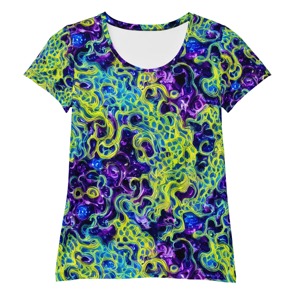 Ultraviolet Maze on Women's Athletic T-Shirt — Front