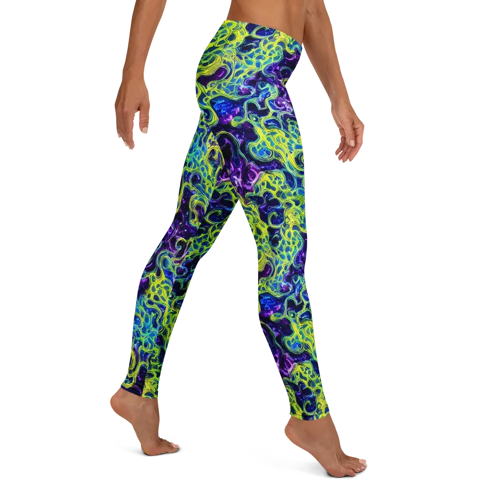 Ultraviolet Maze on Leggings — Right