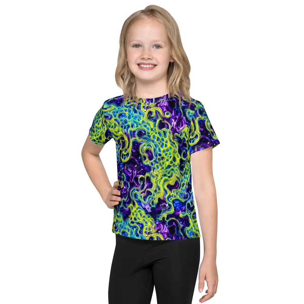 Ultraviolet Maze on Kids Crew Neck T-Shirt — Front
