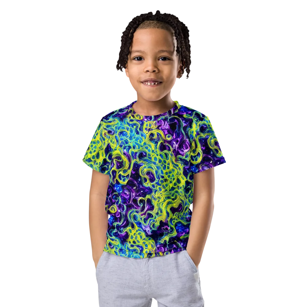 Ultraviolet Maze on Kids Crew Neck T-Shirt — Front