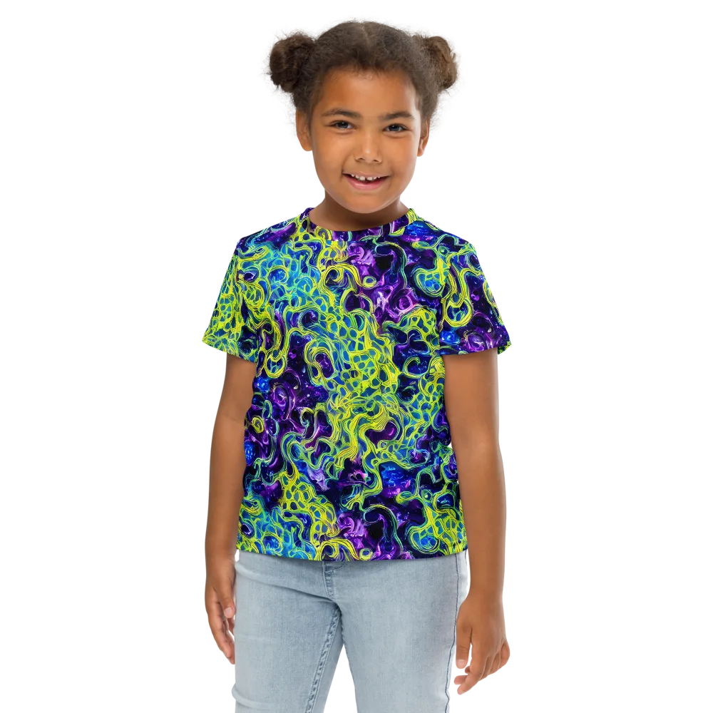 Ultraviolet Maze on Kids Crew Neck T-Shirt — Front
