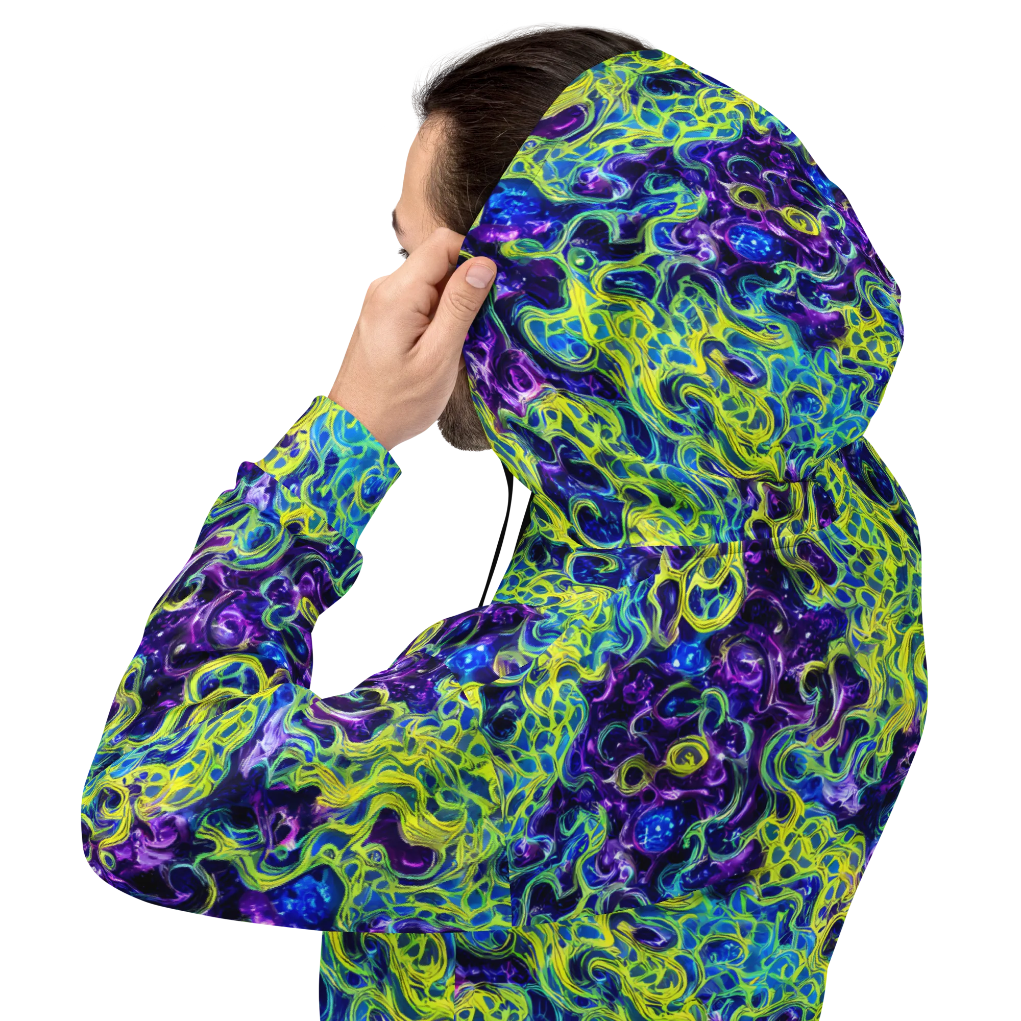 Ultraviolet Maze on Hoodie — Back