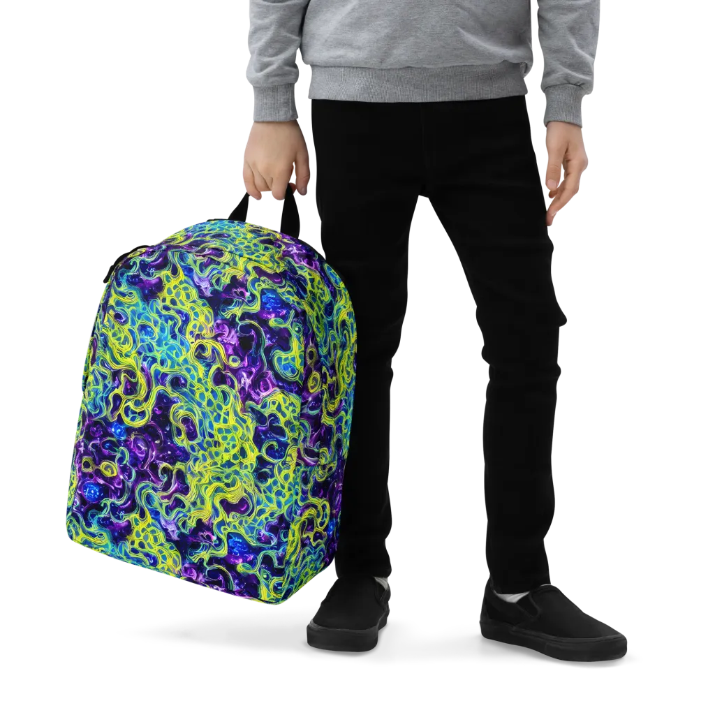 Ultraviolet Maze on Minimalist Backpack — Zoomed-in