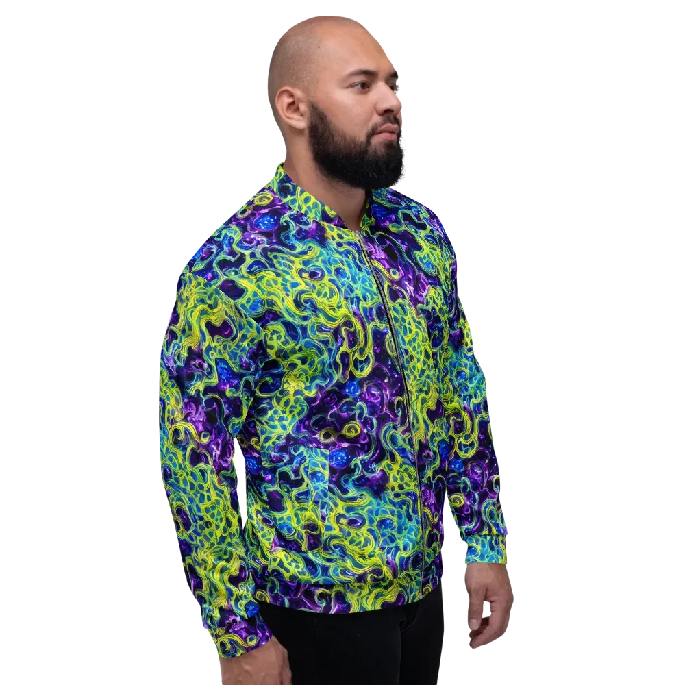 Ultraviolet Maze on Bomber Jacket — Right