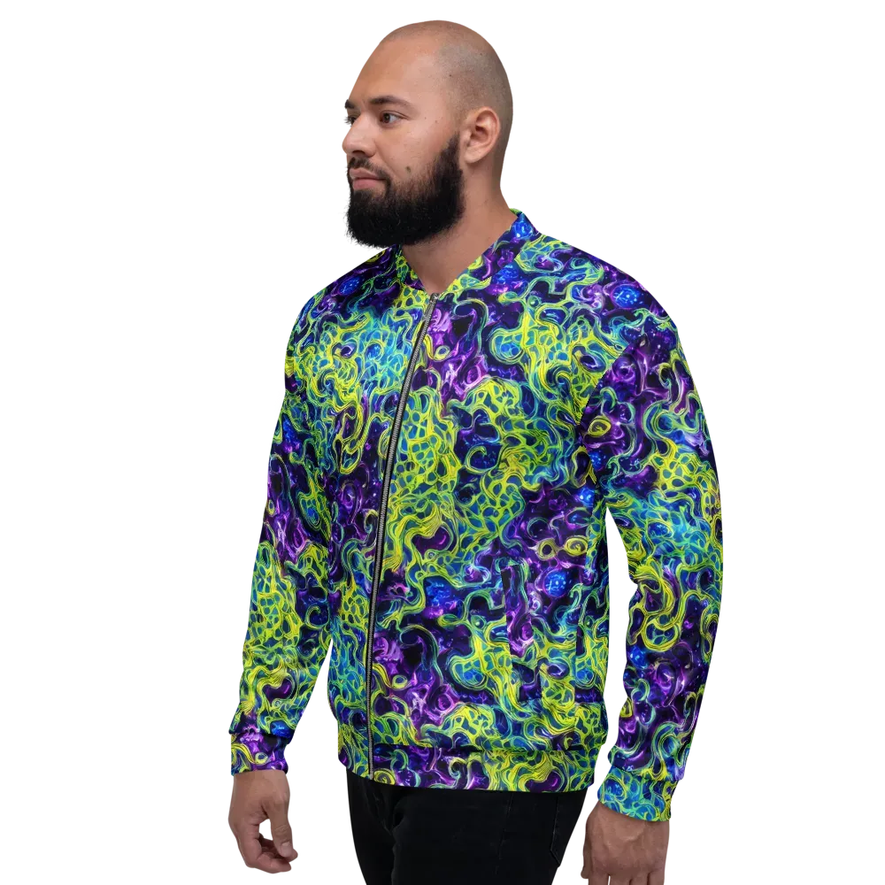 Ultraviolet Maze on Bomber Jacket — Left