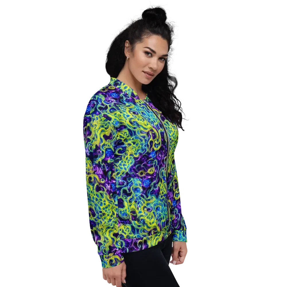 Ultraviolet Maze on Bomber Jacket — Right