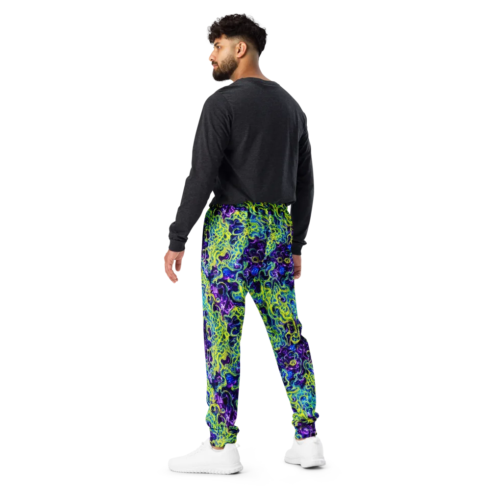 Ultraviolet Maze on Men's Joggers — Back