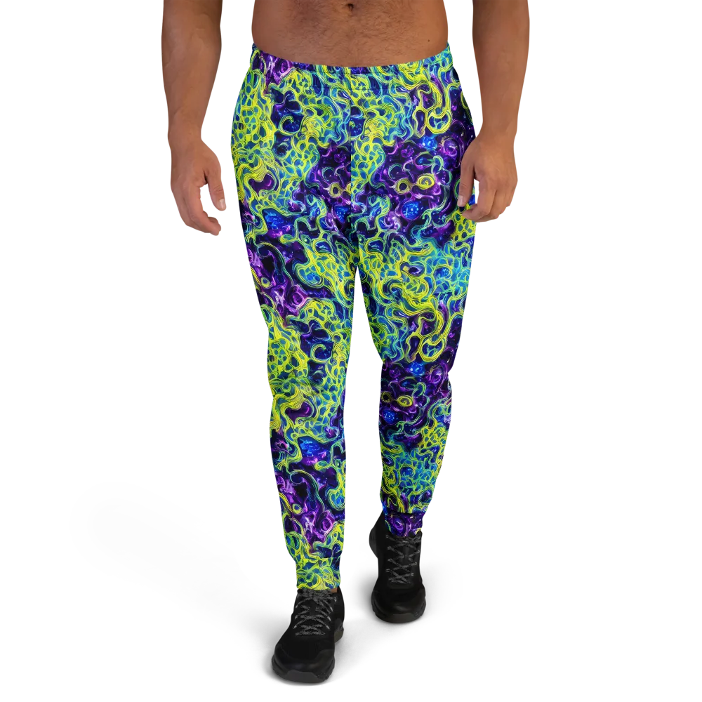 Ultraviolet Maze on Men's Joggers — Front