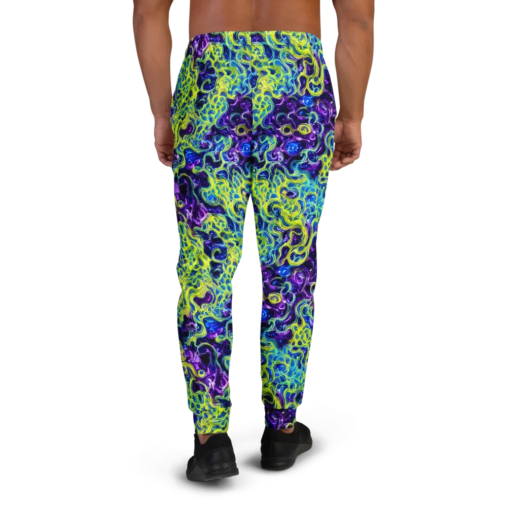 Ultraviolet Maze on Men's Joggers — Back