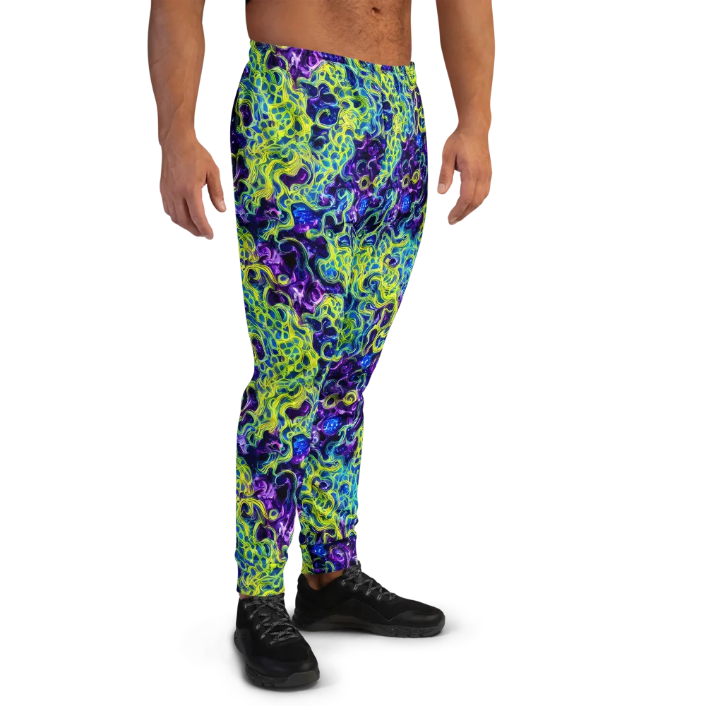 Ultraviolet Maze on Men's Joggers — Right