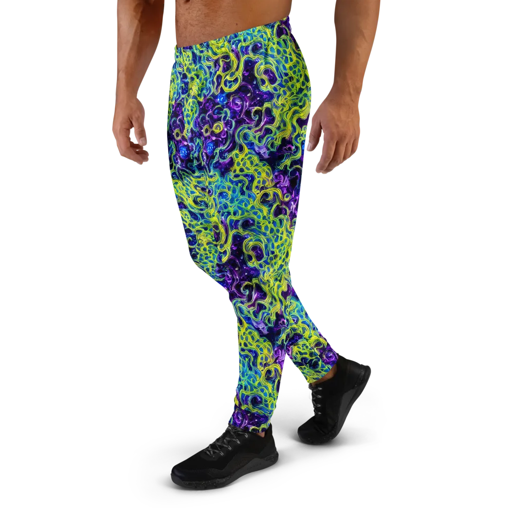 Ultraviolet Maze on Men's Joggers — Left