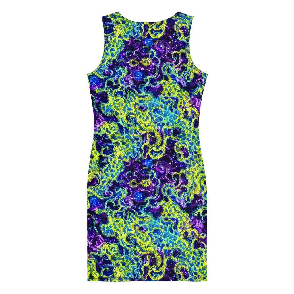 Ultraviolet Maze on Bodycon Dress — Back