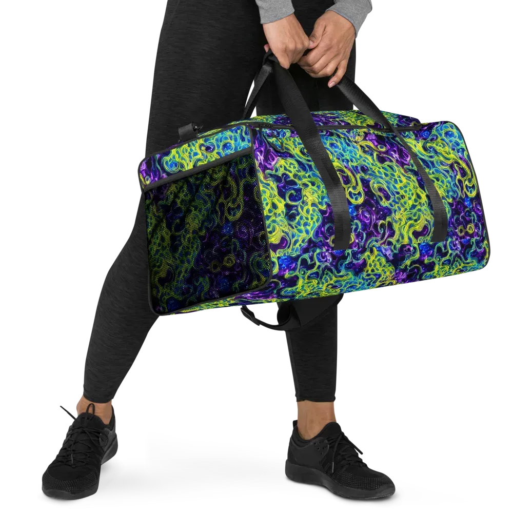 Ultraviolet Maze on Duffle Bag — Right Front