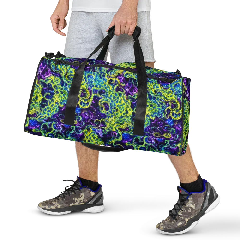 Ultraviolet Maze on Duffle Bag — Front