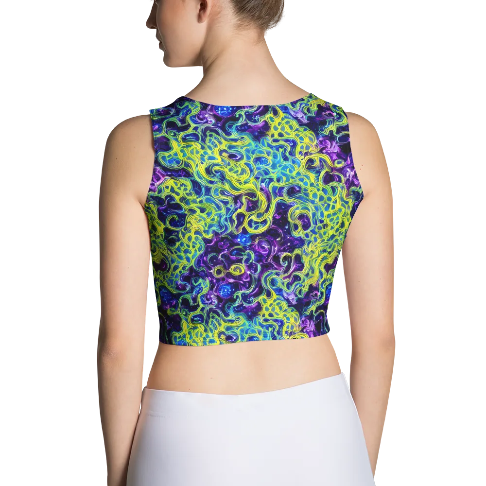 Ultraviolet Maze on Crop Top — Back