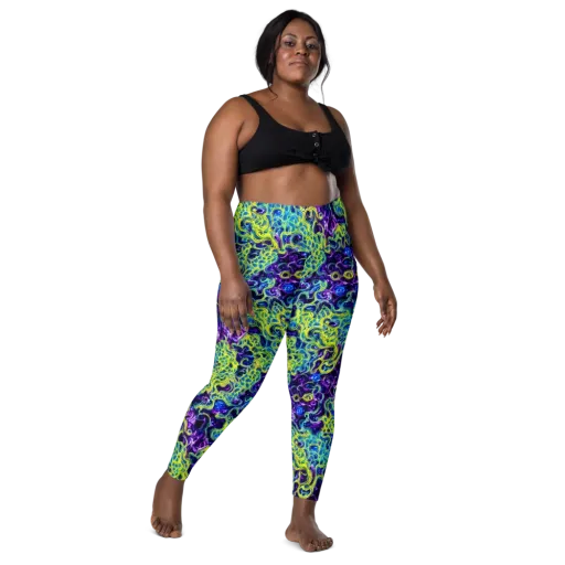 Ultraviolet Maze on a Leggings with Pockets