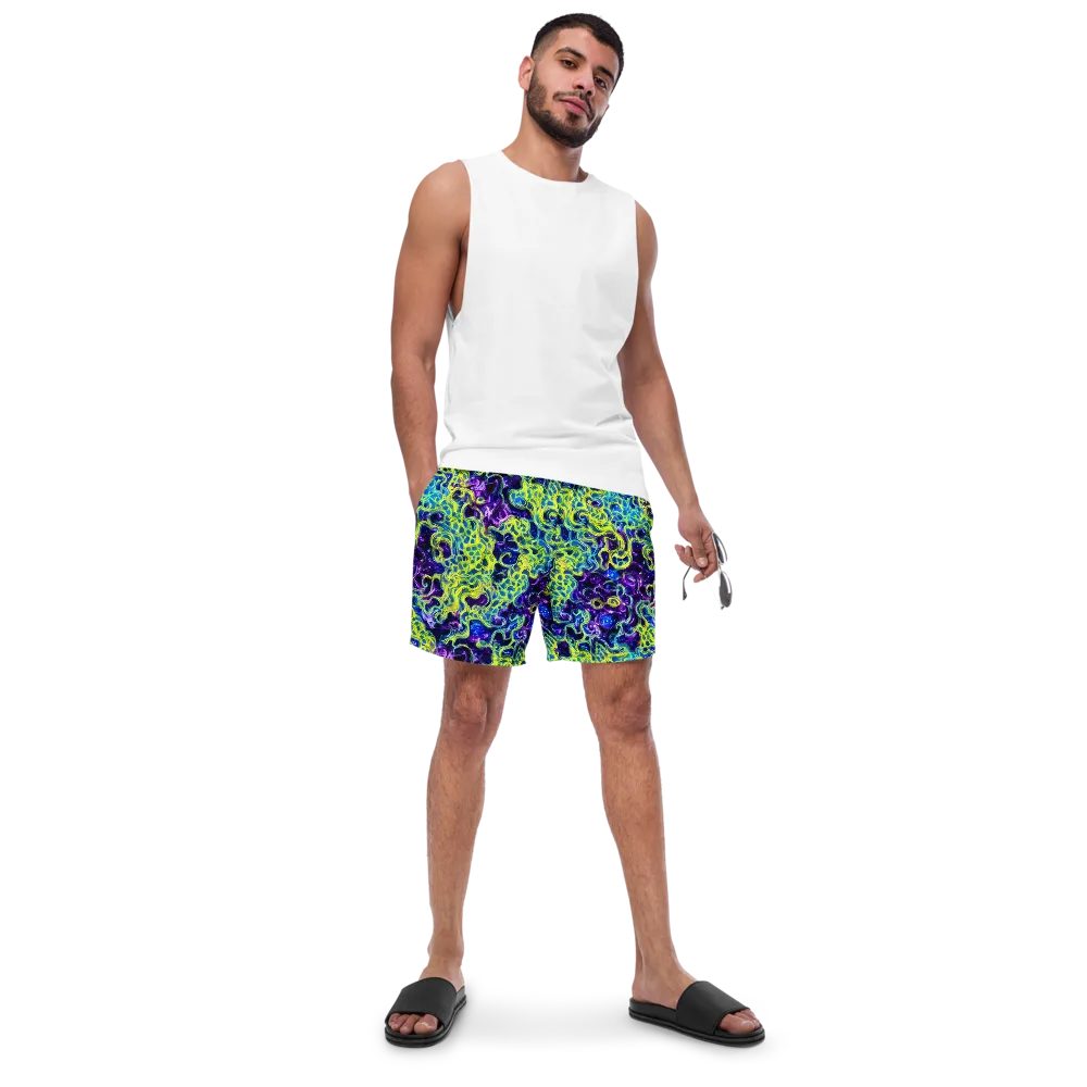 Ultraviolet Maze on Swim Trunks — Front