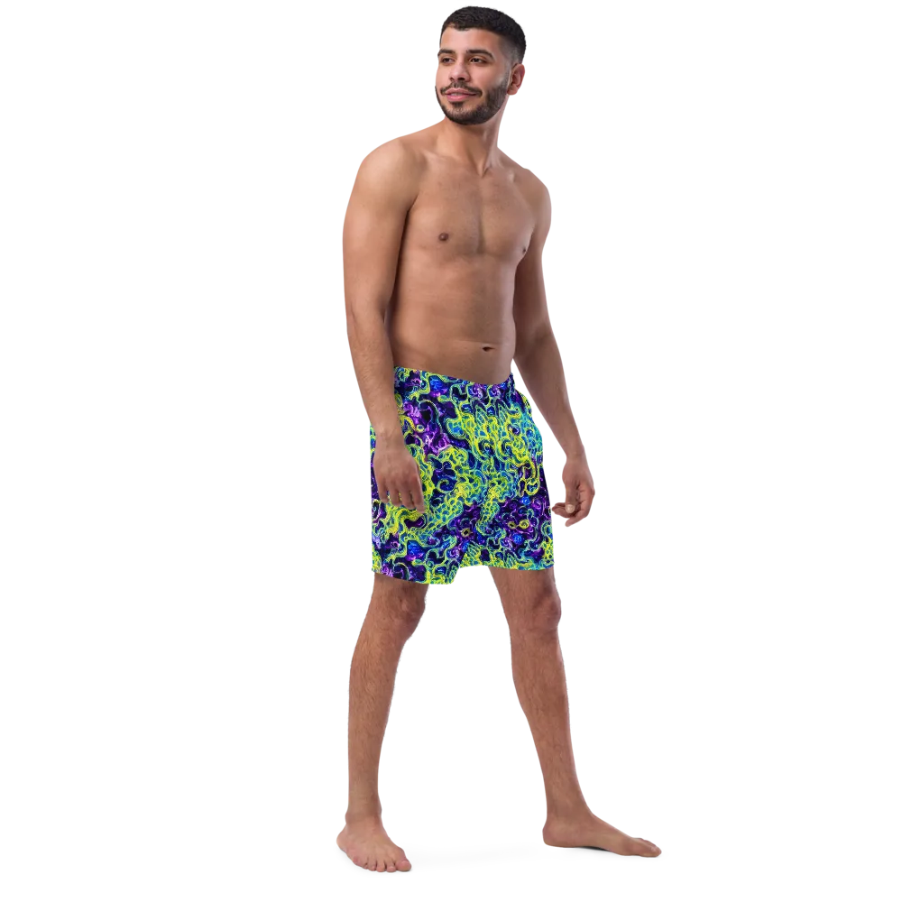 Ultraviolet Maze on Swim Trunks — Right Front