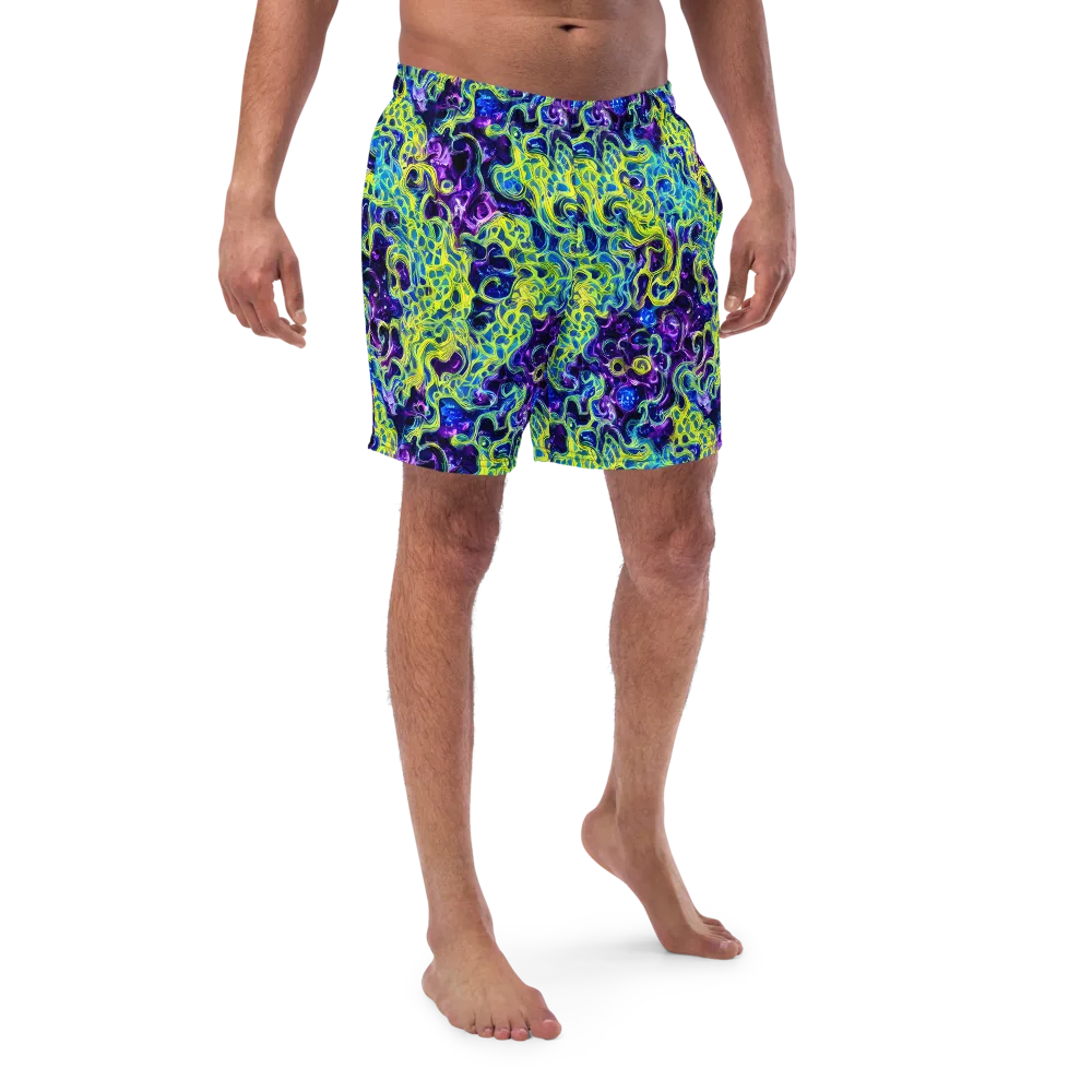 Ultraviolet Maze on Swim Trunks — Front