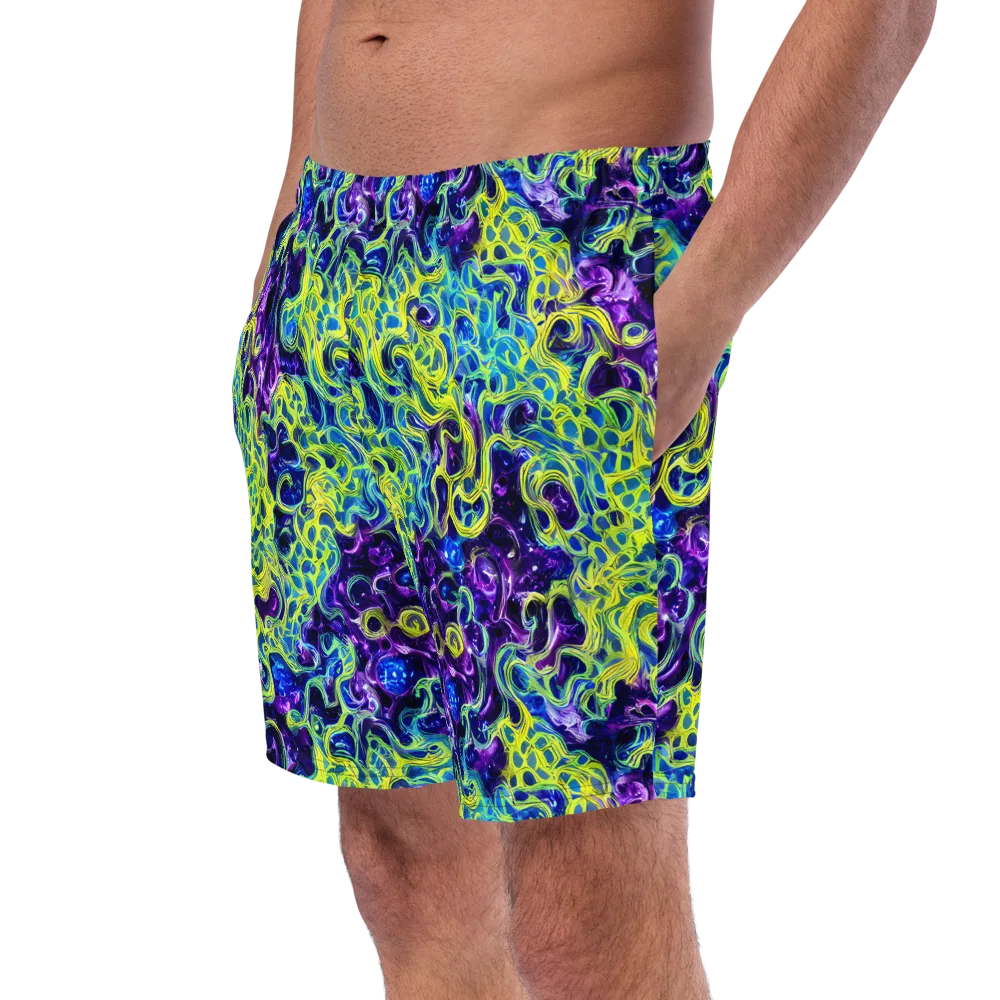 Ultraviolet Maze on Swim Trunks — Left Front