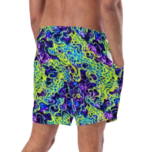 Ultraviolet Maze on a Swim Trunks