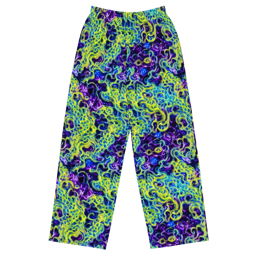 Ultraviolet Maze on Wide-Leg Pants — Front