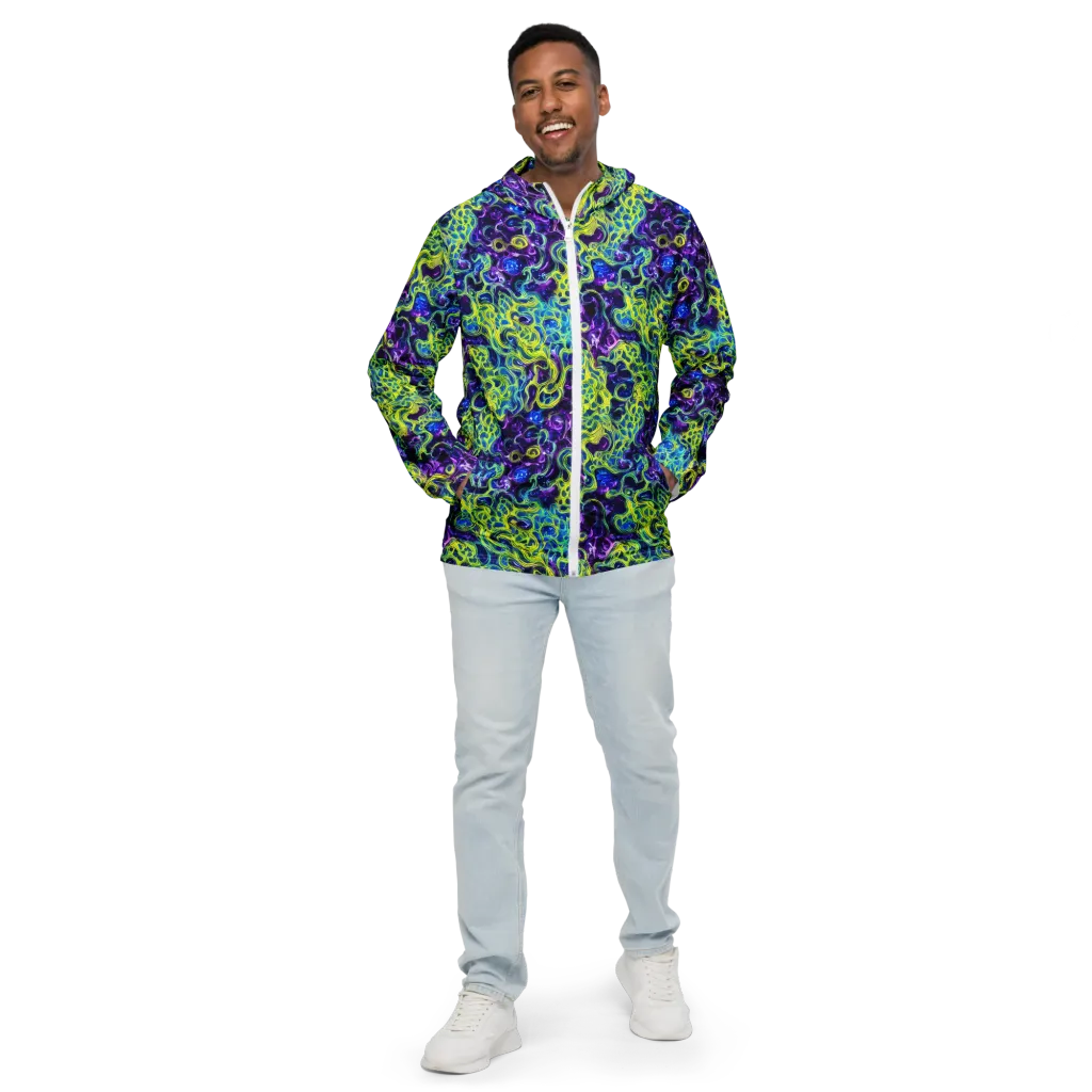 Ultraviolet Maze on Men's Windbreaker — Front
