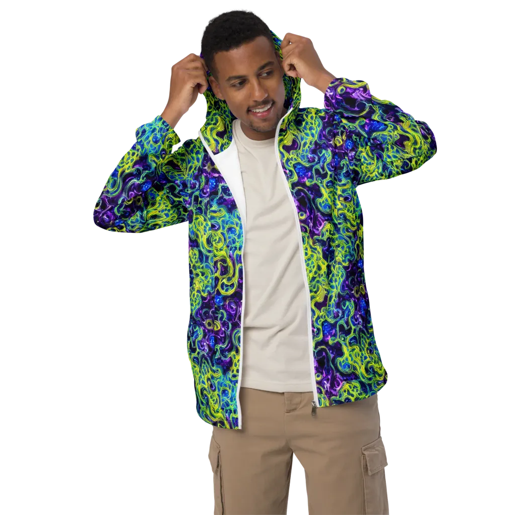 Ultraviolet Maze on Men's Windbreaker — Front