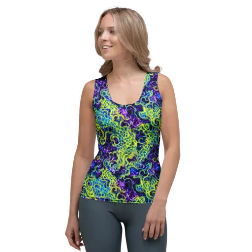 Ultraviolet Maze on a Women's Tank Top