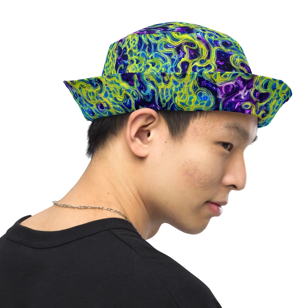 Ultraviolet Maze on Reversible Bucket Hat — Right Outside