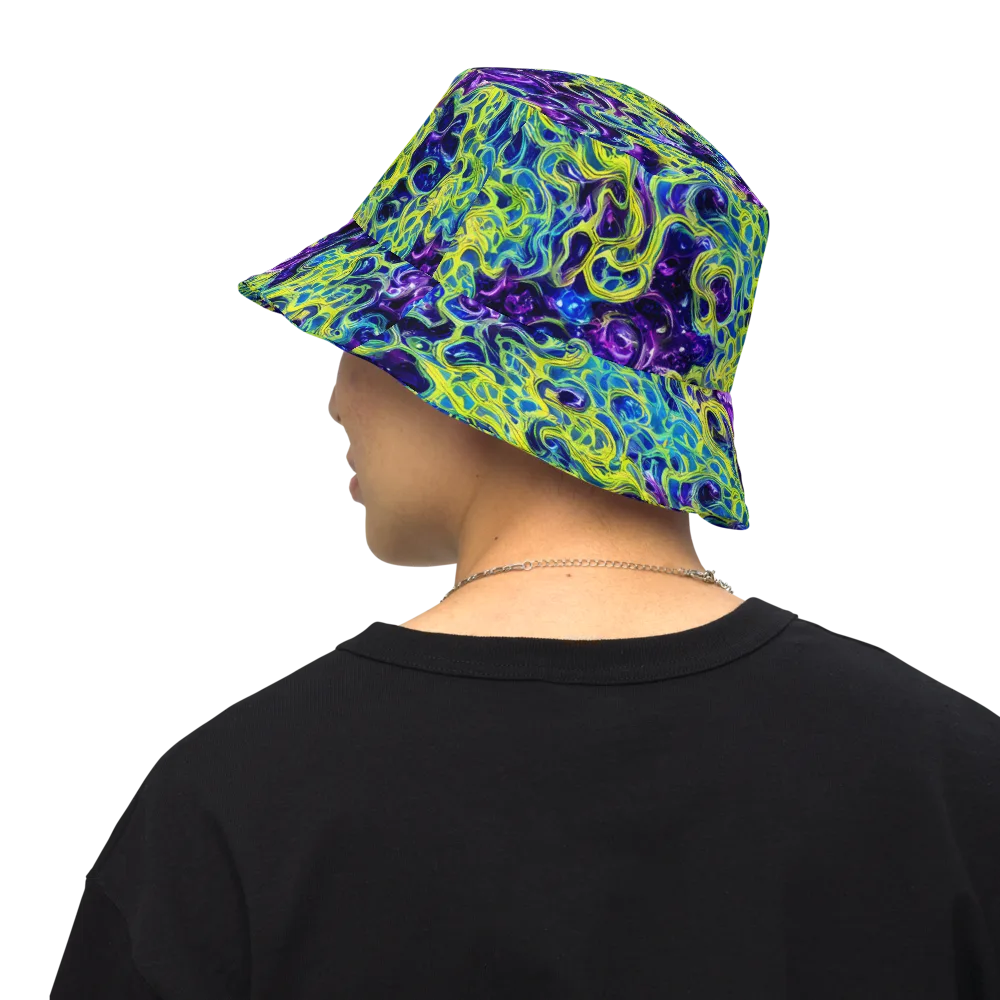 Ultraviolet Maze on Reversible Bucket Hat — Back Inside