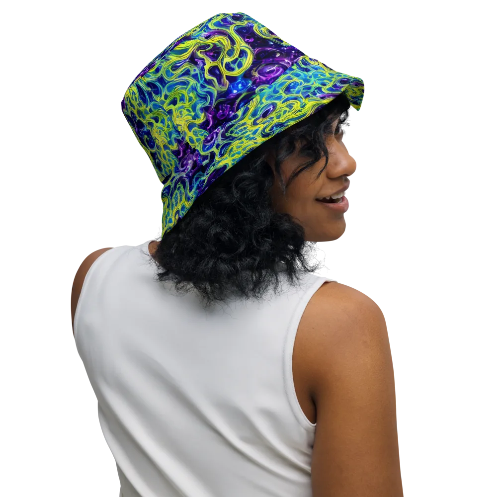 Ultraviolet Maze on Reversible Bucket Hat — Right Outside