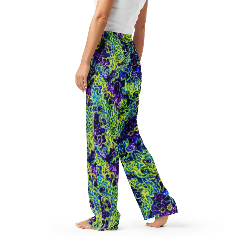Ultraviolet Maze on Women's Pajama Pants — Left