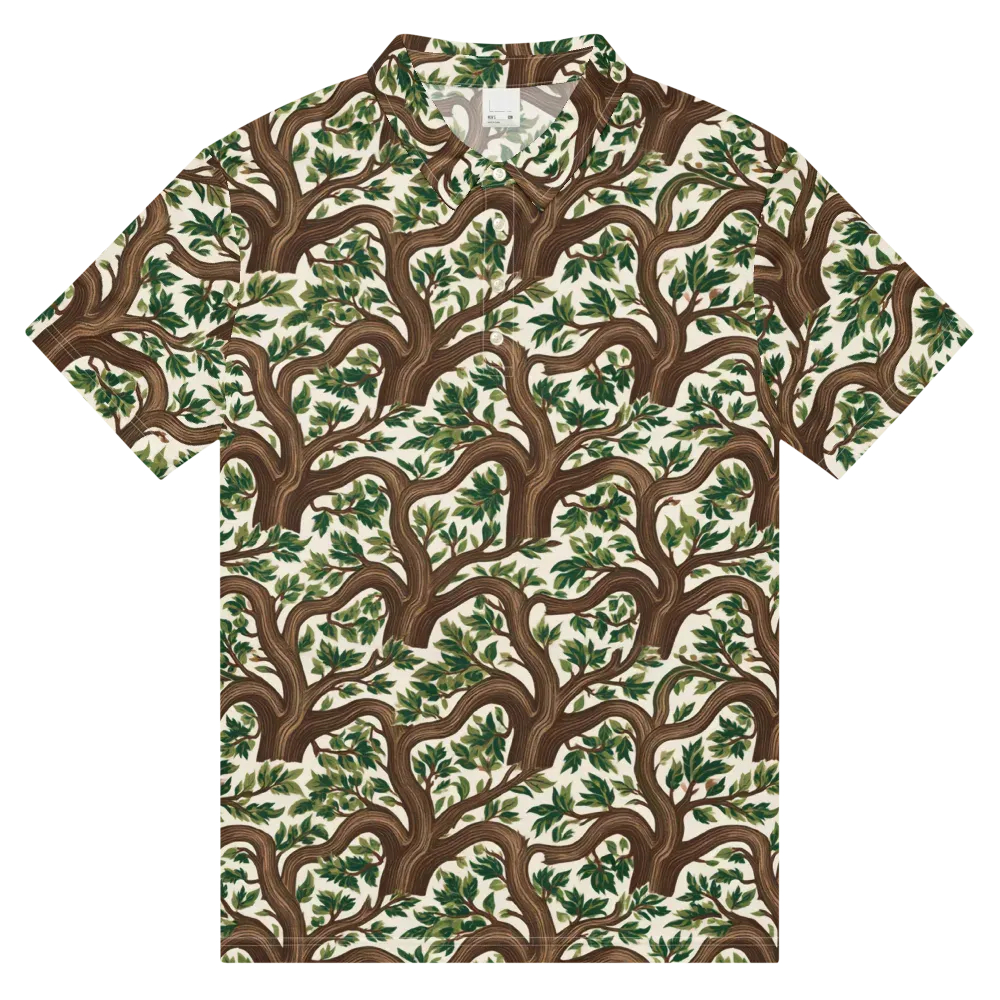 Verdant Boughs on Men's Slim Fit Polo Shirt — Front