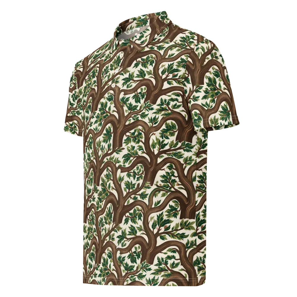 Verdant Boughs on Men's Slim Fit Polo Shirt — Left Front