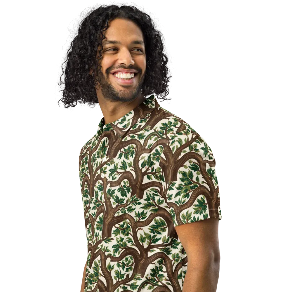 Verdant Boughs on Men's Slim Fit Polo Shirt — Left Front