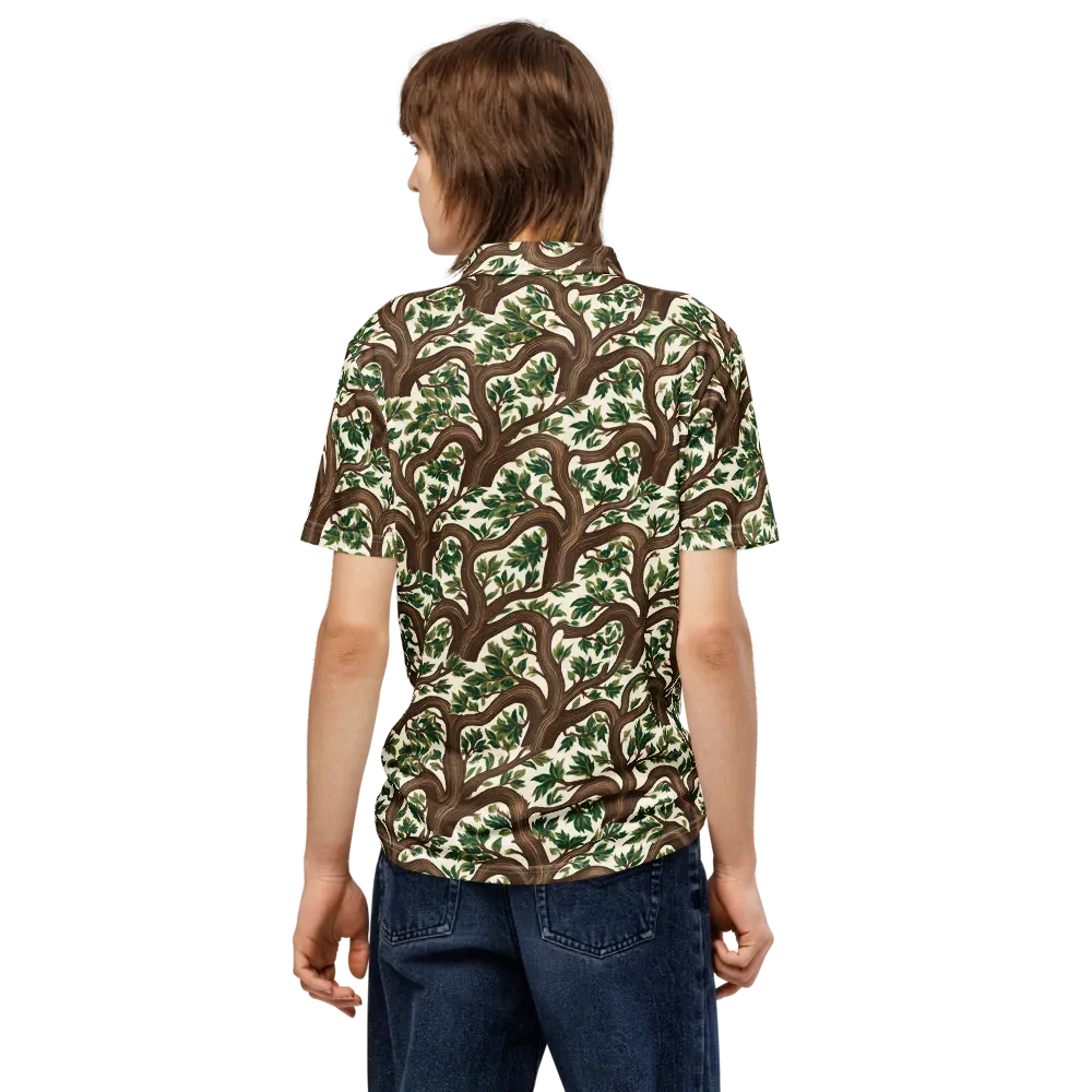 Verdant Boughs on Men's Slim Fit Polo Shirt — Back